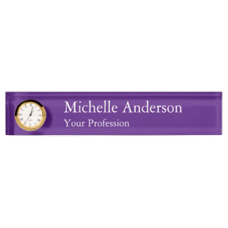 Porte-nom Pour Bureau Royal Purple Professional Manager Modern Plain