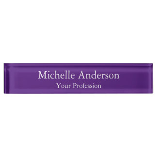 Porte-nom Pour Bureau Royal Purple Professional Manager Modern Plain