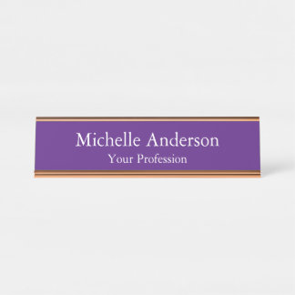 Porte-nom Pour Bureau Royal Purple Professional Manager Modern Plain