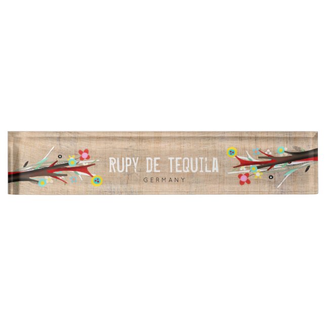 PORTE-NOM POUR BUREAU RUPY DE TEQUILA (Devant)