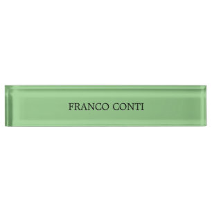 Porte-nom Pour Bureau Sage Vert minimaliste Plain Moderne