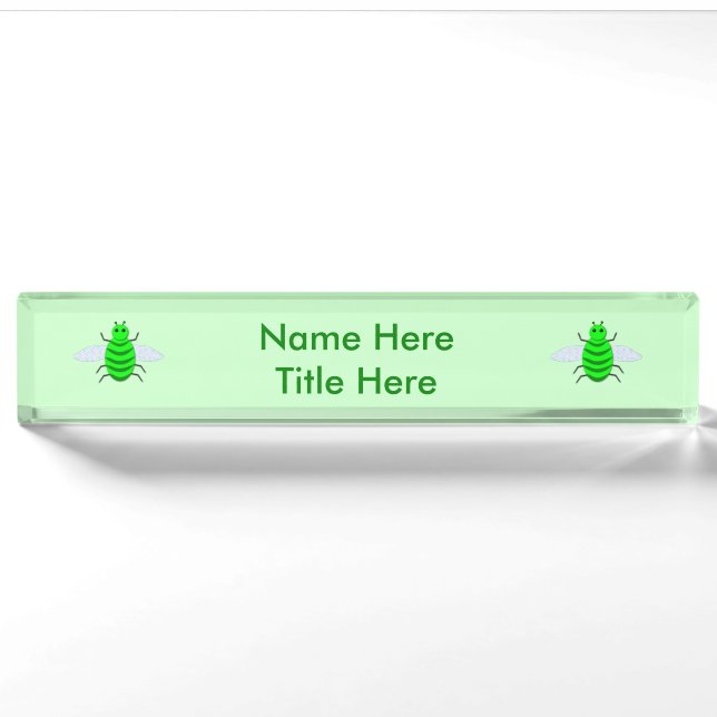 Porte-nom Pour Bureau Saint Patricks Day Bee Custom (Devant)