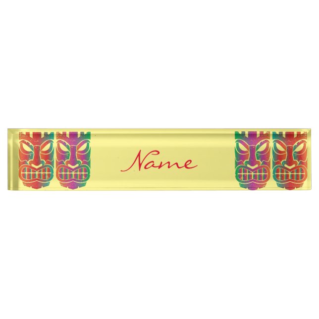 Porte-nom Pour Bureau Sculpture de Twin Tiki Thunder_Cove (Devant)