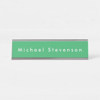 Porte-nom Pour Bureau Sea Green tendance moderne professionnel