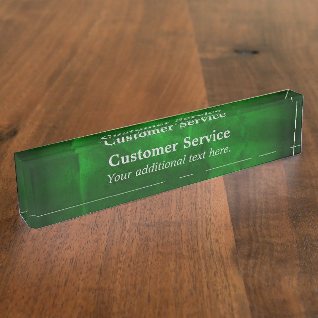 Porte-nom Pour Bureau Service client Green Gradient (Taille)