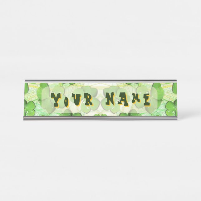 Porte-nom Pour Bureau Shamrock vert St Patrick iPhone 5 Coque-Mate (Devant)