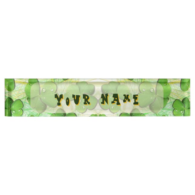 Porte-nom Pour Bureau Shamrock vert St Patrick iPhone 5 Coque-Mate (Devant)
