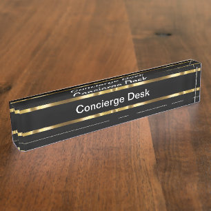 Porte-nom Pour Bureau Signe chic de concierge