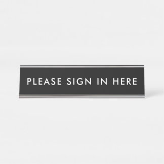 PORTE-NOM POUR BUREAU SIGNE CLIENT DANS L'AVIS