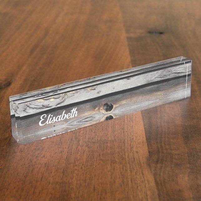 Porte-nom Pour Bureau signé par météo comme ancien nom de l'arrière - pl (Taille)