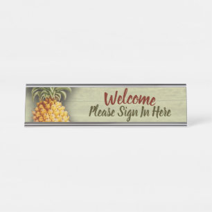 Porte-nom Pour Bureau Signe professionnel de réception de bienvenue de