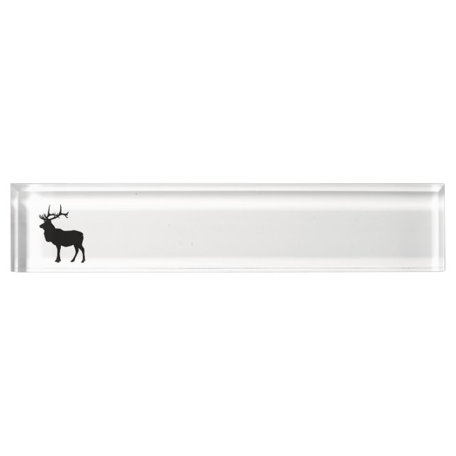 Porte-nom Pour Bureau Silhouette d'élan (Devant)