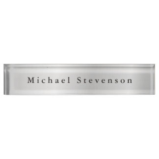Porte-nom Pour Bureau Silver Grey tendance Moderne Unique