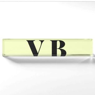 Porte-nom Pour Bureau simple couleur pastel personnalisée minimale solid