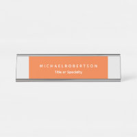 Simple Élégant Moderne Minimaliste gris orange