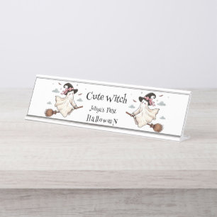 Porte-nom Pour Bureau Simple et élégante Mignonne sorcière première Hall