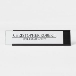 Porte-nom Pour Bureau Simple Immobilier