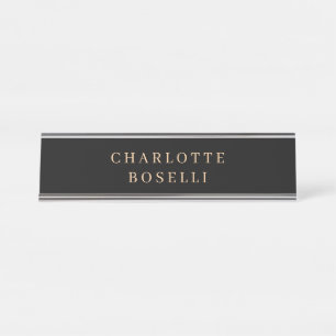 Porte-nom Pour Bureau Simple minimaliste élégant classique professionnel