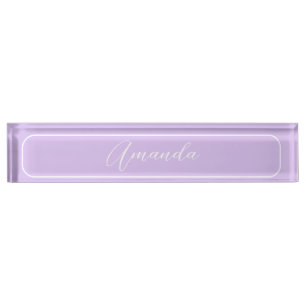Porte-nom Pour Bureau Simple Moderne élégant cadre professionnel mauve