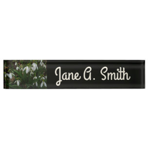 Porte-nom Pour Bureau Snowdrops I
