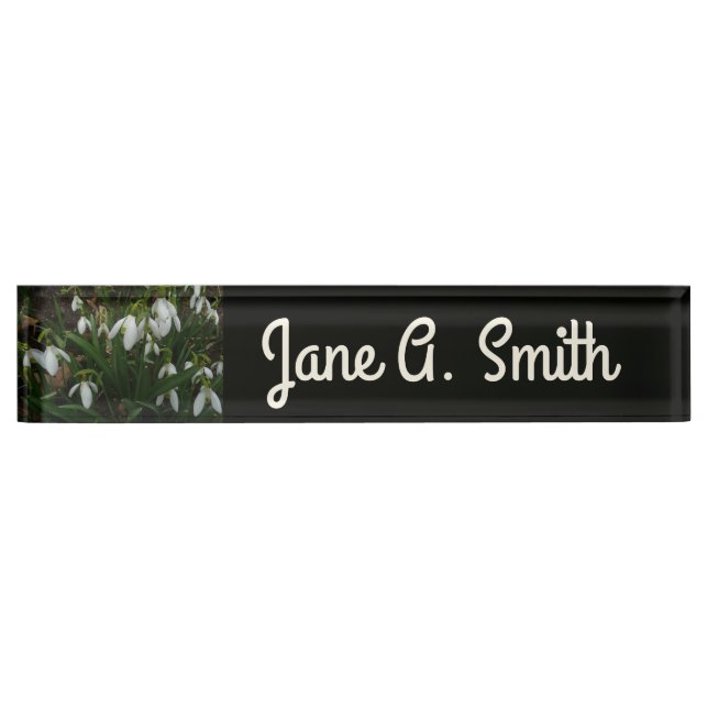 Porte-nom Pour Bureau Snowdrops I (Devant)