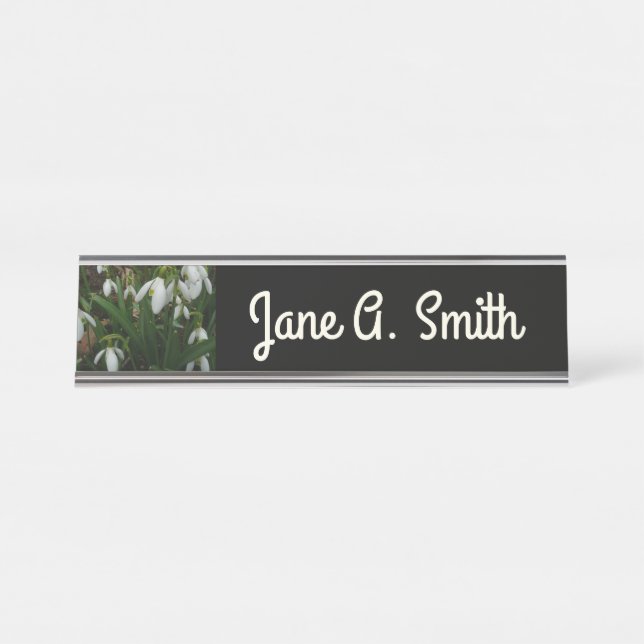Porte-nom Pour Bureau Snowdrops I (Devant)