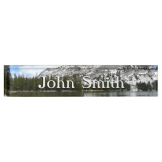Porte-nom Pour Bureau Snowy Tenaya Lake Yosemite National Park Photo