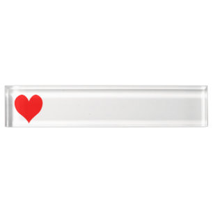 Porte-nom Pour Bureau Solide Rouge Rouge mignon Coeur