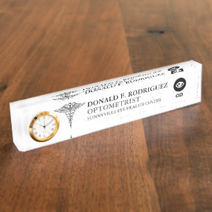 Porte-nom Pour Bureau Spécialiste en oeil de l'optométriste  