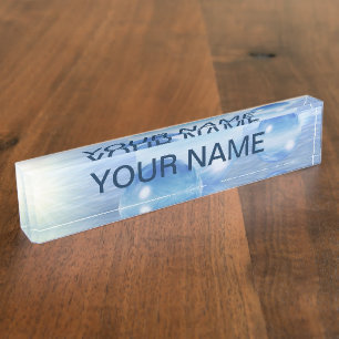 Porte-nom Pour Bureau Sphères de verre
