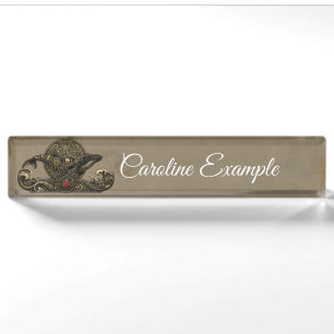 Porte-nom Pour Bureau Steampunk Viking Baleine – Gardien du Nord