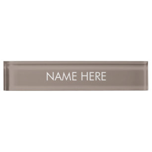 Porte-nom Pour Bureau Style minimaliste beige beige personnalisé texte é