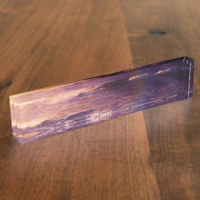 Porte-nom Pour Bureau Sur l'horizon du Fractalscape infini (Taille)
