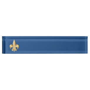 Porte-nom Pour Bureau Symbole de Fleur de Lis