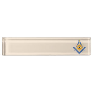 Porte-nom Pour Bureau Symbole de franc-maçonnerie