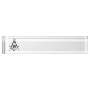 Porte-nom Pour Bureau symbole de la franc-maçonnerie