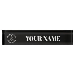 Porte-nom Pour Bureau symbole de la franc-maçonnerie