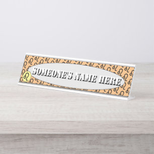 Porte-nom Pour Bureau Symbole de Leo Zodiac Standard par Kenneth Yoncich