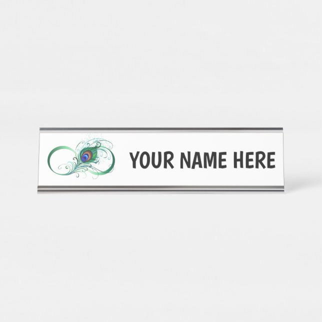 Porte-nom Pour Bureau Symbole de l'Infinity (Devant)