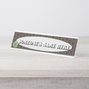 Porte-nom Pour Bureau Symbole du zodiaque de Taurus par Kenneth Yoncich