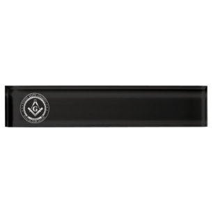Porte-nom Pour Bureau Symbole franc-maçonnerie