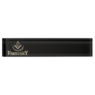 Porte-nom Pour Bureau Symbole franc-maçonnerie