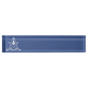 Porte-nom Pour Bureau Symbole franc-maçonnerie