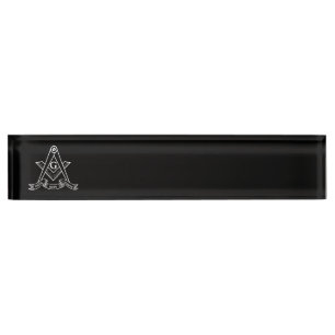 Porte-nom Pour Bureau Symbole franc-maçonnerie