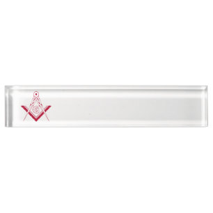 Porte-nom Pour Bureau Symbole franc-maçonnerie