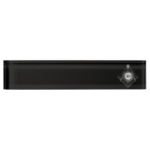 Porte-nom Pour Bureau Symbole franc-maçonnerie