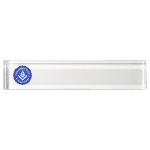 Porte-nom Pour Bureau Symbole franc-maçonnerie