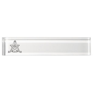Porte-nom Pour Bureau Symbole franc-maçonnerie