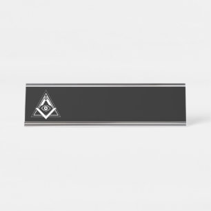 Porte-nom Pour Bureau Symbole franc-maçonnerie