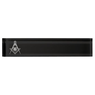 Porte-nom Pour Bureau Symbole franc-maçonnerie